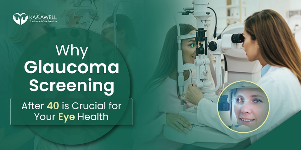 ophthalmologist conducting glaucoma screening after 40